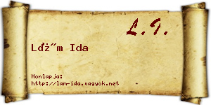 Lám Ida névjegykártya